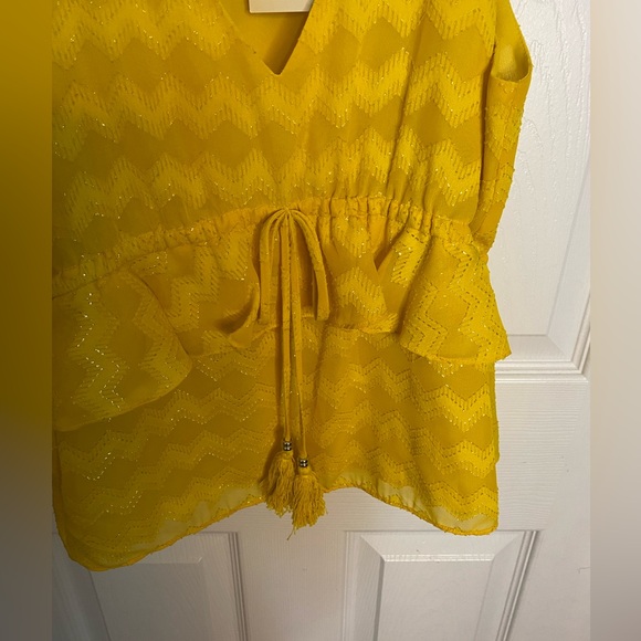 NWT Ramy Brook Maddy Yellow/Gold Sleeveless Top - Picture 2 of 5
